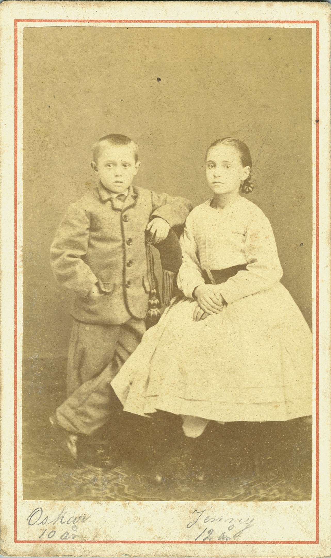 Oscar Joachim och systern Jenny (gift Löfberg).