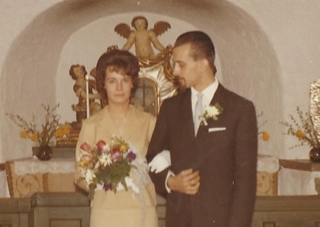Birgitta Thernström och Ove Strands bröllop i maj 1963.
